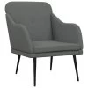 VidaXL Fauteuil 63x76x80 Cm Stof Donkergrijs 2 VidaXL Fauteuil 63x76x80 Cm Stof Donkergrijs -Beste Fauteuil Winkel 1000095958