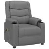 VidaXL Massagestoel Kunstleer Grijs -Beste Fauteuil Winkel 1000095969