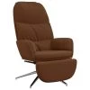 VidaXL Relaxstoel Met Voetensteun Kunstsuède Bruin -Beste Fauteuil Winkel 1000095974