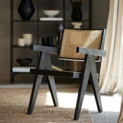 Morazan Stoel Zwart/naturel - Hout - Zwart -Beste Fauteuil Winkel 1000096989 0103