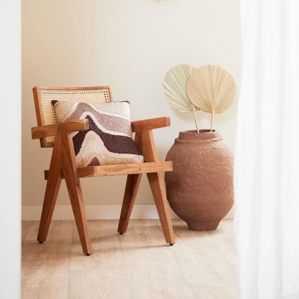 Morazan Stoel Naturel - Hout - Bruin 4 Morazan Stoel Naturel - Hout - Bruin - Afbeelding 2