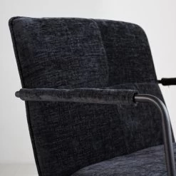 Fauteuil Hailey Zwart Chenille - Stof - Zwart -Beste Fauteuil Winkel 1000097051 0103