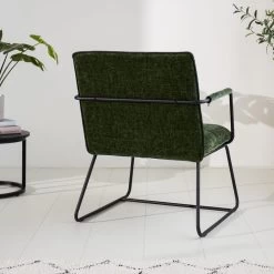 Fauteuil Hailey Donkergroen Chenille - Stof - Groen -Beste Fauteuil Winkel 1000097053 0102