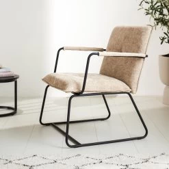 Fauteuil Hailey Beige Chenille - Stof - Beige -Beste Fauteuil Winkel 1000097056 0101