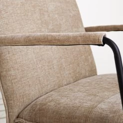 Fauteuil Hailey Beige Chenille - Stof - Beige -Beste Fauteuil Winkel 1000097056 0103