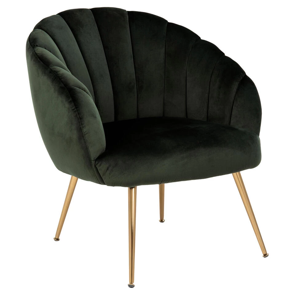 Sohome Fauteuil Garrick - Velvet - Dark Green/Gold 3 Sohome Fauteuil Garrick - Velvet - Dark Green/Gold