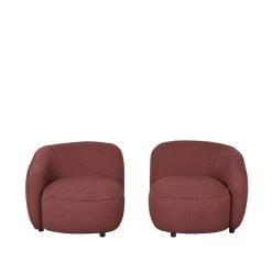 LABEL51 Fauteuil Livo Rechts - Winered - Boucle -Beste Fauteuil Winkel 1000097887 0103