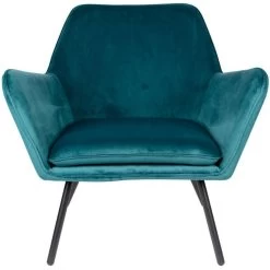 Puur Berg Fauteuil Velvet - Stof - Blauw -Beste Fauteuil Winkel 1000098379 0102