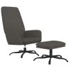 VidaXL Relaxstoel Met Voetenbank Fluweel Donkergrijs -Beste Fauteuil Winkel 1000098982