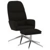 VidaXL Relaxstoel Met Voetenbank Kunstsuède Zwart -Beste Fauteuil Winkel 1000098985