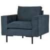 WOOOD Fauteuil Arwin - Staalblauw