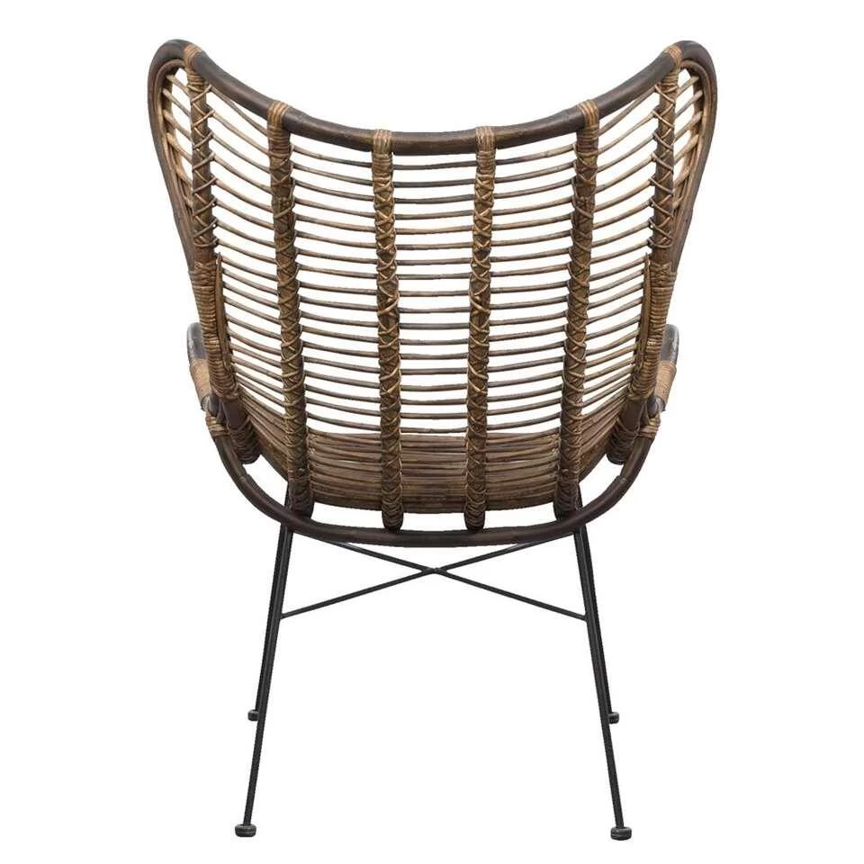 Fauteuil Jasmine - Rotan/metaal - Bruin 5 Fauteuil Jasmine - Rotan/metaal - Bruin - Afbeelding 3