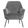 Fauteuil Hamburg - Fluweel - Donkergrijs -Beste Fauteuil Winkel 10207453