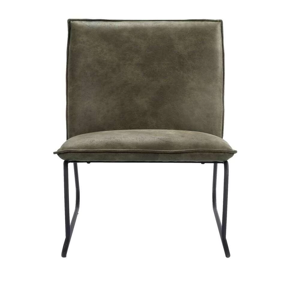 Fauteuil Cooper - Leatherlook - Olijfgroen 4 Fauteuil Cooper - Leatherlook - Olijfgroen - Afbeelding 2