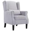 VidaXL Fauteuil Stof Lichtgrijs Armstoel Stoel Fauteuils Leunstoel Zitstoel -Beste Fauteuil Winkel 1146831379
