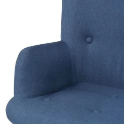 VidaXL Fauteuil Met Voetenbankje Stof Blauw -Beste Fauteuil Winkel 11feddf972d4484c8a731c404f0e9baf