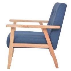 VidaXL Fauteuil Stof Blauw -Beste Fauteuil Winkel 1206934226 0102