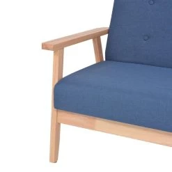 VidaXL Fauteuil Stof Blauw -Beste Fauteuil Winkel 1206934226 0103