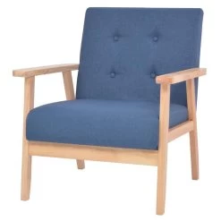 VidaXL Fauteuil Stof Blauw