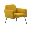 Beliani Fauteuil NARKEN - Geel Fluweel -Beste Fauteuil Winkel 1338579317