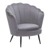 Beliani Cocktailstoel LOVIKKA - Grijs Fluweel -Beste Fauteuil Winkel 1515395438