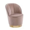 Beliani Fauteuil ALBY - Beige Fluweel -Beste Fauteuil Winkel 1521878688
