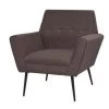 VidaXL Fautauil Staal En Stof Bruin -Beste Fauteuil Winkel 1591147771