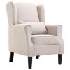 VidaXL Fauteuil Stof Beige -Beste Fauteuil Winkel 1592792164
