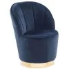 Beliani Fauteuil ALBY - Blauw Fluweel -Beste Fauteuil Winkel 1599724122