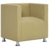 VidaXL Fauteuil Kubus Stof Groen -Beste Fauteuil Winkel 1640588740