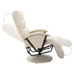 VidaXL Televisiefauteuil Kunstleer Crèmekleurig -Beste Fauteuil Winkel 168de8ead95e464fbc601c77c63bdbee