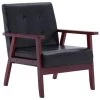 VidaXL Fauteuil Kunstleer Zwart -Beste Fauteuil Winkel 1691568274