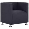 VidaXL Fauteuil Kubus Stof Donkergrijs -Beste Fauteuil Winkel 1703877403