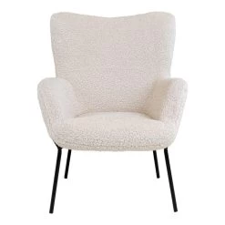 Giga Meubel Stoel Stof Wit/Zwart - Zithoogte 44,5cm - Stoel Glasgow -Beste Fauteuil Winkel 1707e67350f540dcbe355e34ffd17538