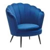 Beliani Cocktailstoel LOVIKKA - Blauw Fluweel -Beste Fauteuil Winkel 1716848954