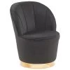 Beliani Fauteuil ALBY - Zwart Fluweel -Beste Fauteuil Winkel 1767854333