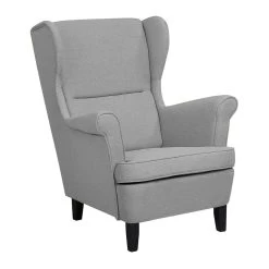 Beliani Oorfauteuil ABSON - Grijs Polyester