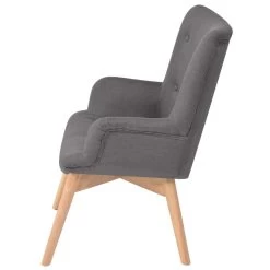 VidaXL Fauteuil Met Voetenbankje Stof Grijs 8 VidaXL Fauteuil Met Voetenbankje Stof Grijs -Beste Fauteuil Winkel 1952805528 0102
