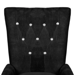 VidaXL Fauteuil Fluweel Zwart -Beste Fauteuil Winkel 1e557e9544f74eb4b7c9b26fef45e23c