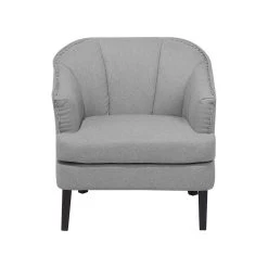 Beliani Cocktailstoel ELVERUM - Grijs Polyester -Beste Fauteuil Winkel 256751311eca421b8c1b21167e33756f
