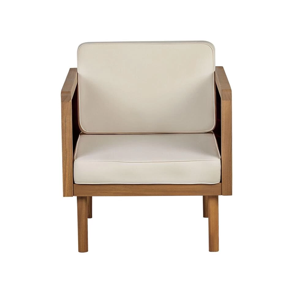 Beliani Fauteuil BARATTI - Lichte Houtkleur Acaciahout 6 Beliani Fauteuil BARATTI - Lichte Houtkleur Acaciahout - Afbeelding 4