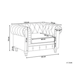 Beliani Fauteuil CHESTERFIELD - Groen Fluweel -Beste Fauteuil Winkel 2cc77c5f37fd4b879670b3939b886b03