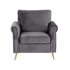 Beliani Fauteuil VIETAS - Grijs Fluweel -Beste Fauteuil Winkel 2ea6dcf8bd144e32bbca0146416b60e9