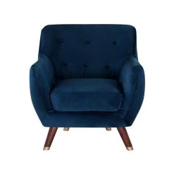 Beliani Fauteuil BODO - Blauw Fluweel -Beste Fauteuil Winkel 3104db92ac52462a93c2dfffe835315a
