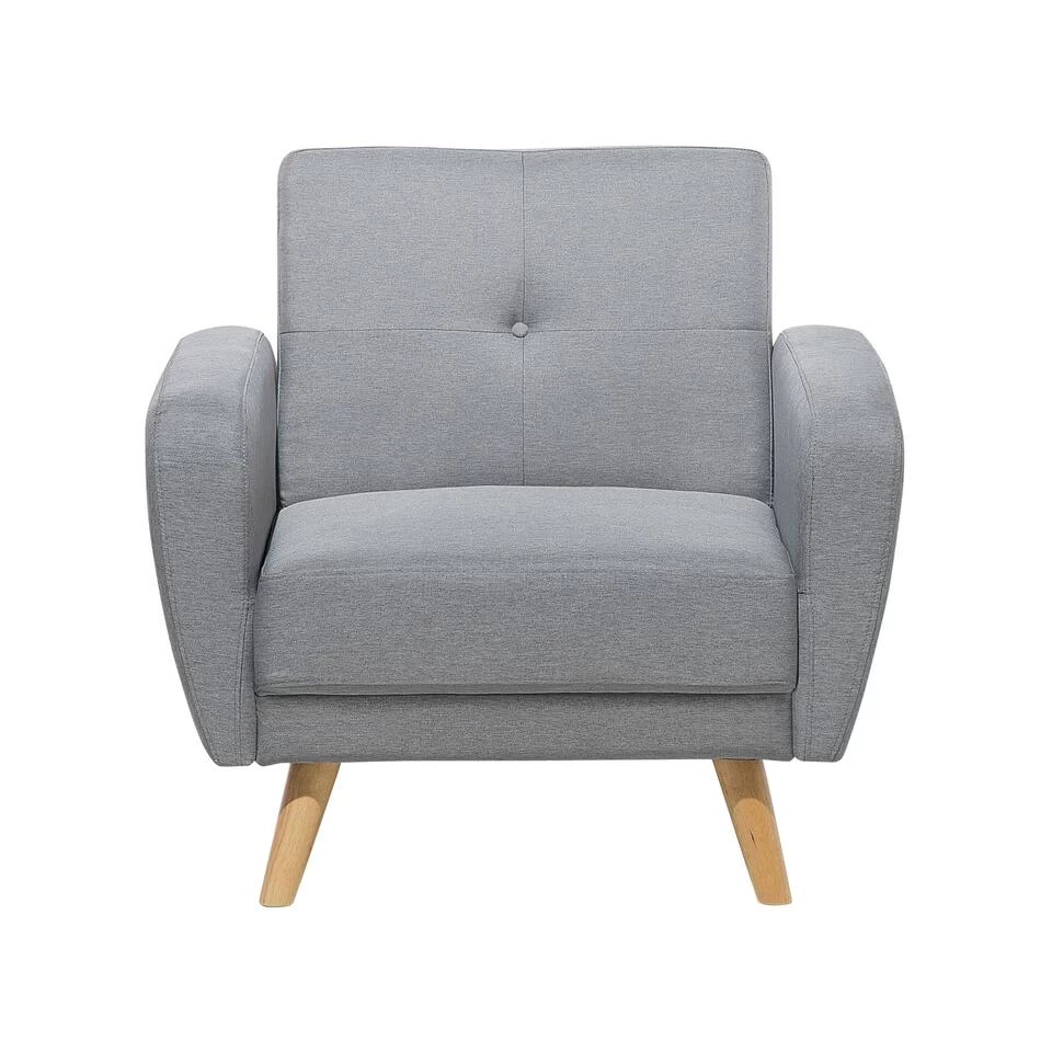 Beliani Cocktailstoel FLORLI - Grijs Polyester 6 Beliani Cocktailstoel FLORLI - Grijs Polyester - Afbeelding 4