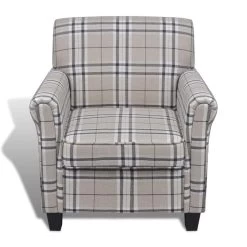 VidaXL Fauteuil Met Kussen Stof Crème -Beste Fauteuil Winkel 3ace091da0b2481fbc771d501692a9bb
