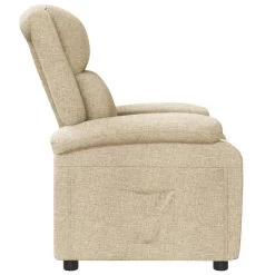 VidaXL Recliner Stof Crème -Beste Fauteuil Winkel 3bdb240410f542e7a8e810ec6633683b