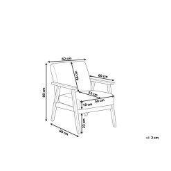 Beliani Fauteuil ASNES - Grijs Polyester -Beste Fauteuil Winkel 422d7ddb2560434693f03c94d33eb94b