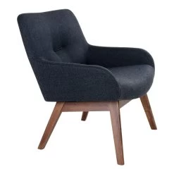 Giga Meubel Loungestoel Stof Donkergrijs/Bruin - Zithoogte 40cm -Beste Fauteuil Winkel 436fe4e59d944f30b89078257b10d5ed