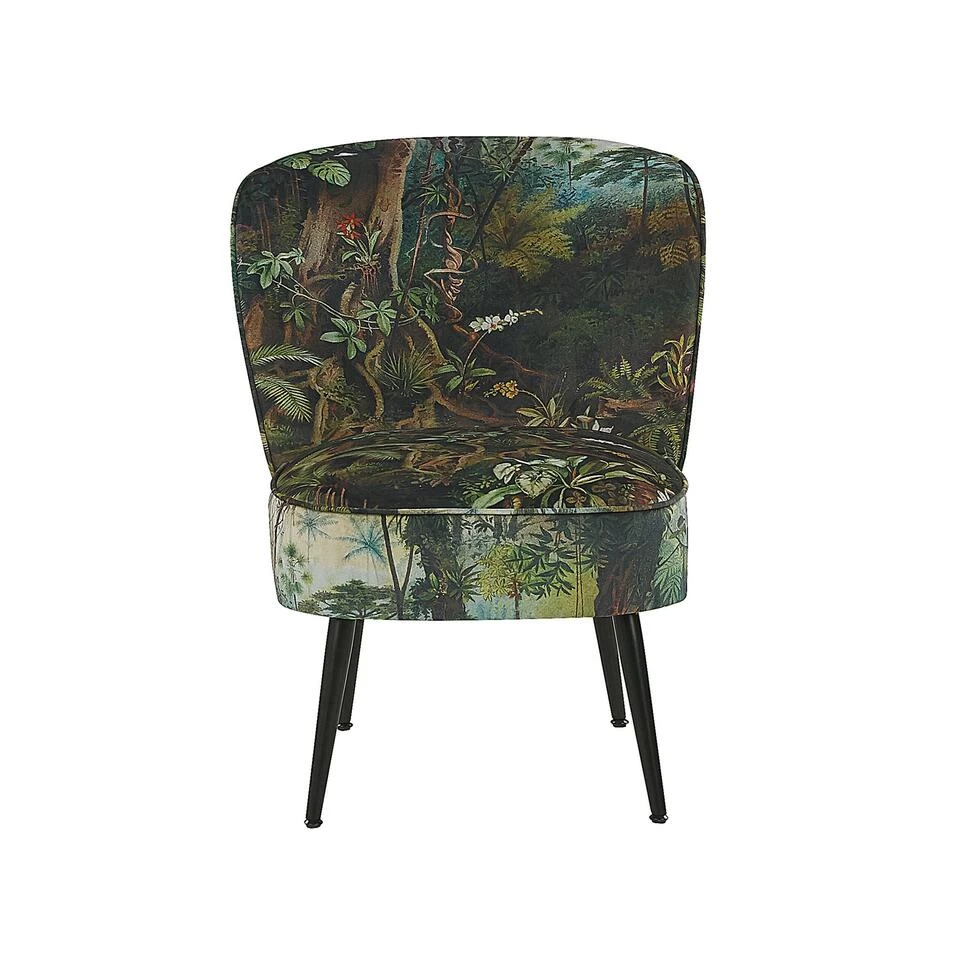 Beliani Fauteuil VOSS - Groen Polyester 6 Beliani Fauteuil VOSS - Groen Polyester - Afbeelding 4